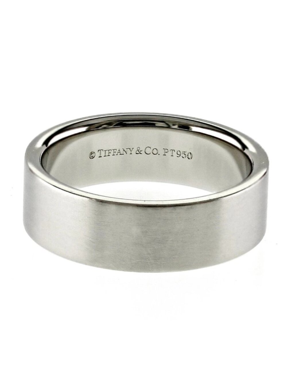 Au Tiffany & Co. 950 Platinum Flat 6 mm Wedding Band Ring Size 6.25
